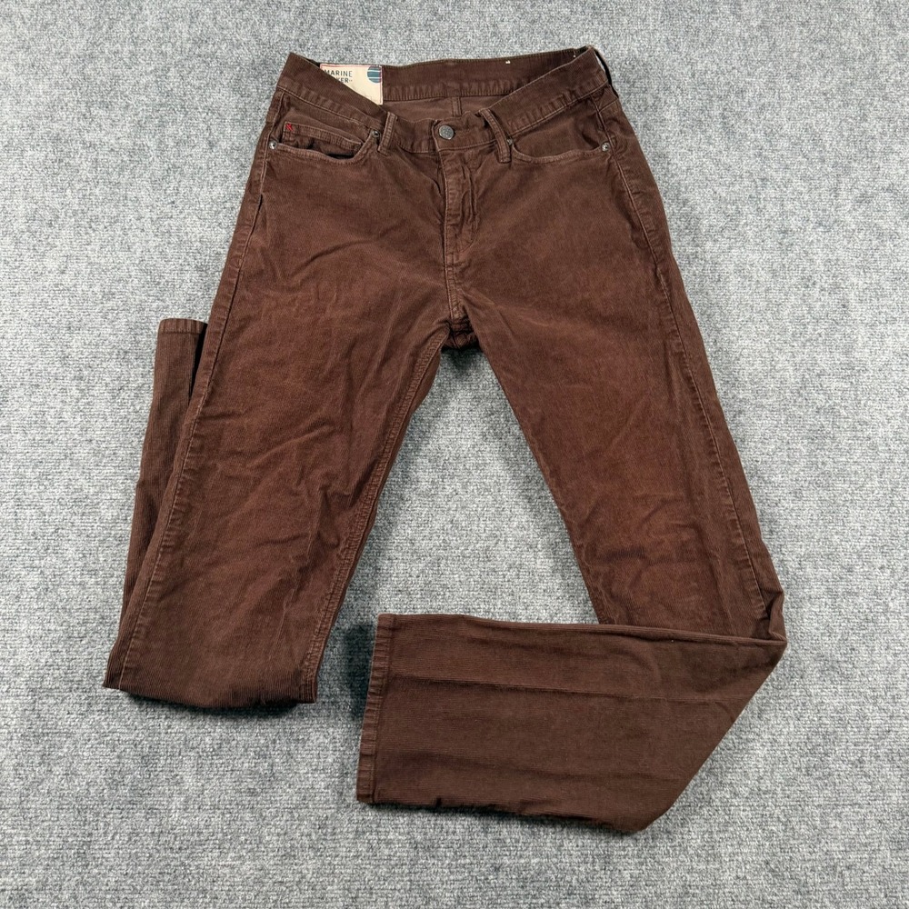 Marine Layer Corduroy Pants Mens 32x34 Brown Slim Straight Casual Workwear